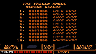 Fallen Angel - Screenshot - High Scores Image