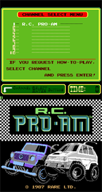 R.C. Pro-Am - Screenshot - Game Title Image