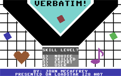 Verbatim! - Screenshot - Game Select Image