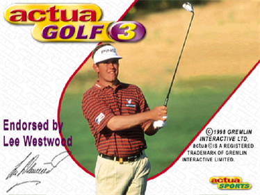 Actua Golf 3 - Screenshot - Game Title Image