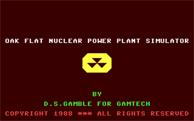 Oak Flat Nuclear Power Plant Simulator - Screenshot - Game Title Image