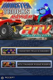 2 Game Pack!: Monster Trucks Mayhem / ATV: Thunder Ridge Riders - Screenshot - Game Select Image