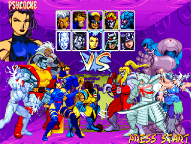 X-Men: Children of the Atom - Screenshot - Game Select Image