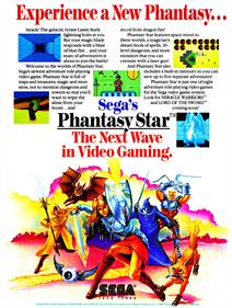 Phantasy Star - Advertisement Flyer - Front Image