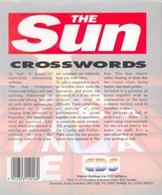 The Sun Computer Crosswords 1 & 2 - Box - Back Image