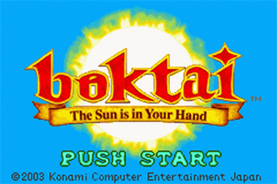 Boktai: The Sun Is in Your Hand - Screenshot - Game Title Image