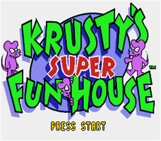 Krusty's Super Fun House - Screenshot - Game Title Image