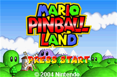Mario Pinball Land - Screenshot - Game Title Image