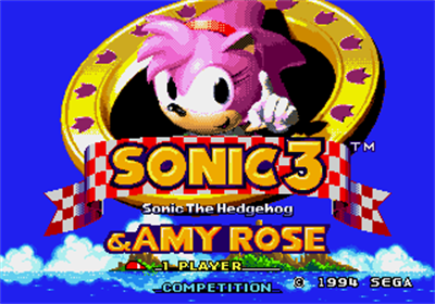 Sonic 3 & Amy Rose - Screenshot - Game Title Image