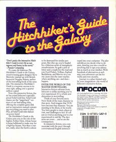 The Hitchhiker's Guide to the Galaxy - Box - Back Image