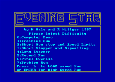 Evening Star  - Screenshot - Game Title