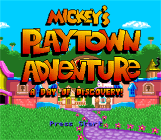 Mickey's Playtown Adventure: A Day Of Discovery! - Screenshot - Game Title Image
