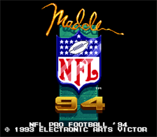 Madden NFL '94 - Screenshot - Game Title Image