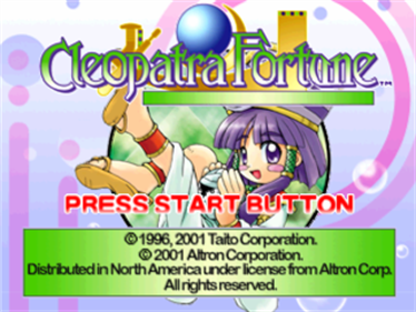 Cleopatra's Fortune - Screenshot - Game Title Image