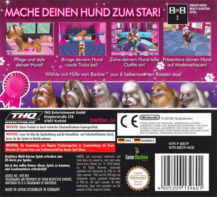 Jogo Nintendo Ds Barbie Groom And Glam Pups - Thq em Promoção na