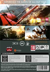 Battlefield 1 - Box - Back Image