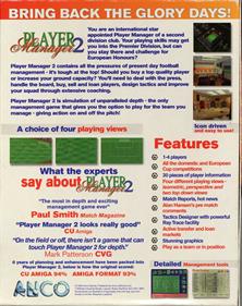Player Manager 2 - Box - Back Image