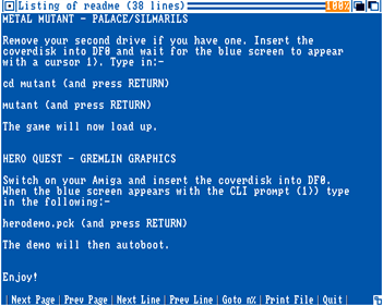 Amiga Action #21 - Screenshot - Game Select Image