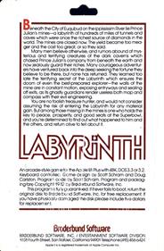Labyrinth - Box - Back Image