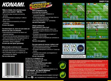International Superstar Soccer - Box - Back Image
