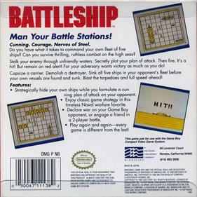 Battleship - Box - Back Image