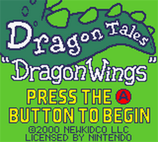 Dragon Tales: Dragon Wings - Screenshot - Game Title Image