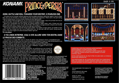 Prince of Persia - Box - Back Image