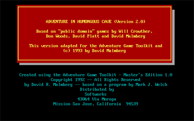 Adventure in Humongous Cave - Screenshot - Game Title Image