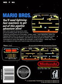 Mario Bros. - Box - Back Image