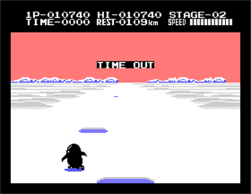 Antarctic Adventure - Screenshot - Game Over Image
