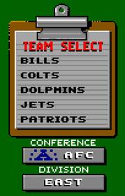 NFL Football - Screenshot - Game Select