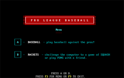 Pro-League Baseball - Screenshot - Game Title Image
