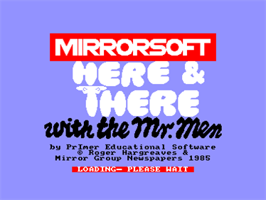Here & There with the Mr. Men - Screenshot - Game Title Image