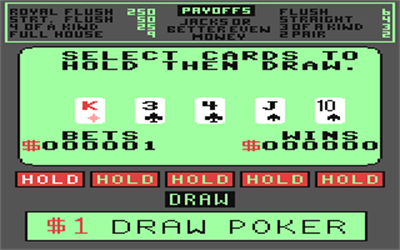 Draw Poker (Activision) - Screenshot - Gameplay Image