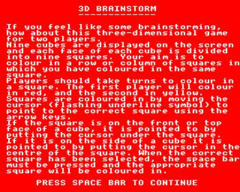 3D Brainstorm - Screenshot - Game Title Image
