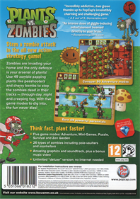 Plants vs. Zombies - Box - Back Image