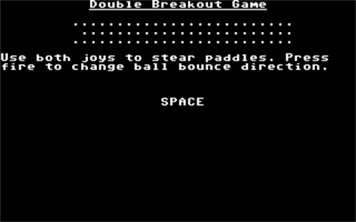 Double Breakout Game - Screenshot - Game Title Image