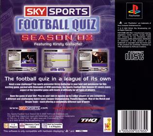 Sky Sports Football Quiz: Season 02 - Box - Back Image