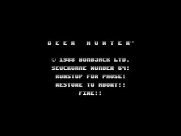Deer Hunter - Screenshot - Game Title Image