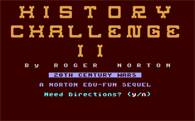 History Challenge II - Screenshot - Game Title Image