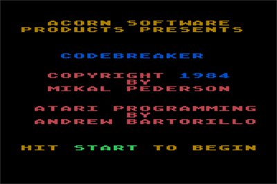 Codebreaker - Screenshot - Game Title Image