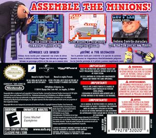 Despicable Me: The Game: Minion Mayhem - Box - Back Image