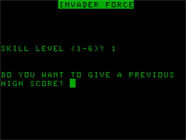 Invader Force - Screenshot - Game Select Image