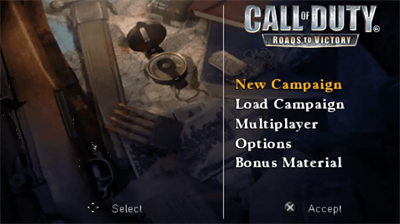 Call of Duty: Roads to Victory - Screenshot - Game Title Image