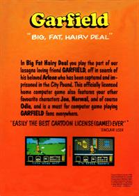 Garfield: Big, Fat, Hairy Deal - Box - Back Image