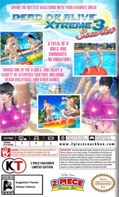 Dead or Alive: Xtreme 3: Scarlet - Box - Back Image