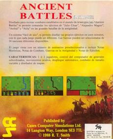 Encyclopedia of War: Ancient Battles - Box - Back Image