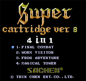 Super Cartridge Ver 8: 4 in 1 - Screenshot - Game Title Image