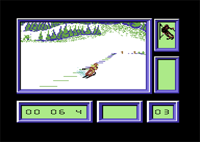Downhill Challenge (Brøderbund Software) - Screenshot - Gameplay Image