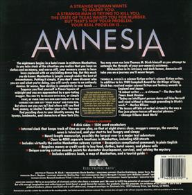 Amnesia - Box - Back Image
